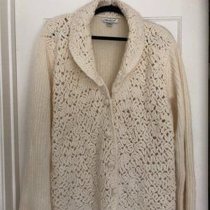 Beautiful Coldwater Creek Angora/Wool Cream Sweate